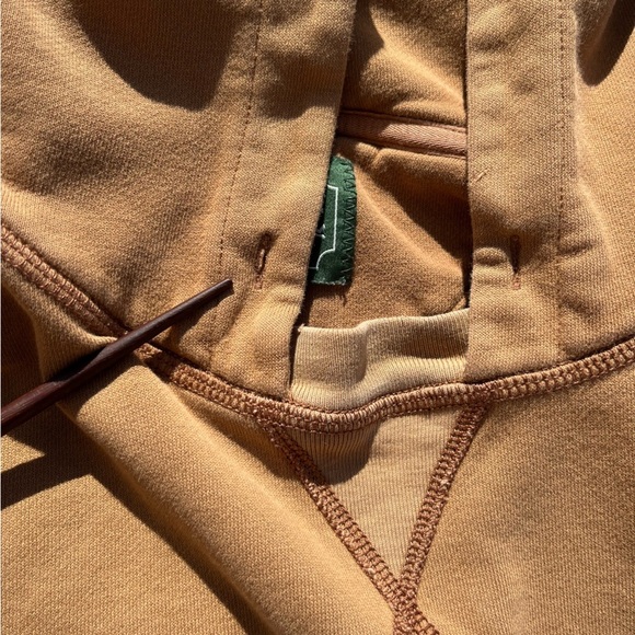 Women's American Eagle Sweatshirt Beige Spell-Out XS Casual College Preppy City - Picture 6 of 16